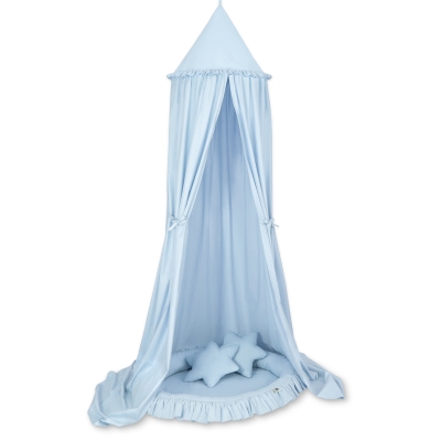 Ciel de Lit Bébé Enfant à Suspendre Au Plafond avec Nid et Oreillers Bleu Ciel de Lit Bébé Enfant à Suspendre Au Plafond avec Nid et Oreillers Bleu